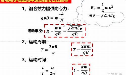 物理高考磁场公式,高中物理磁场相关公式