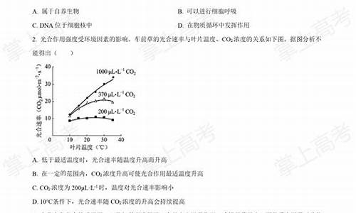 北京2024高考生物,北京市高考生物